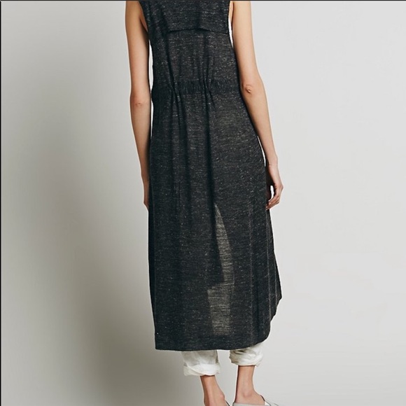 Free People Maxi Vest- Gray - Picture 3 of 7